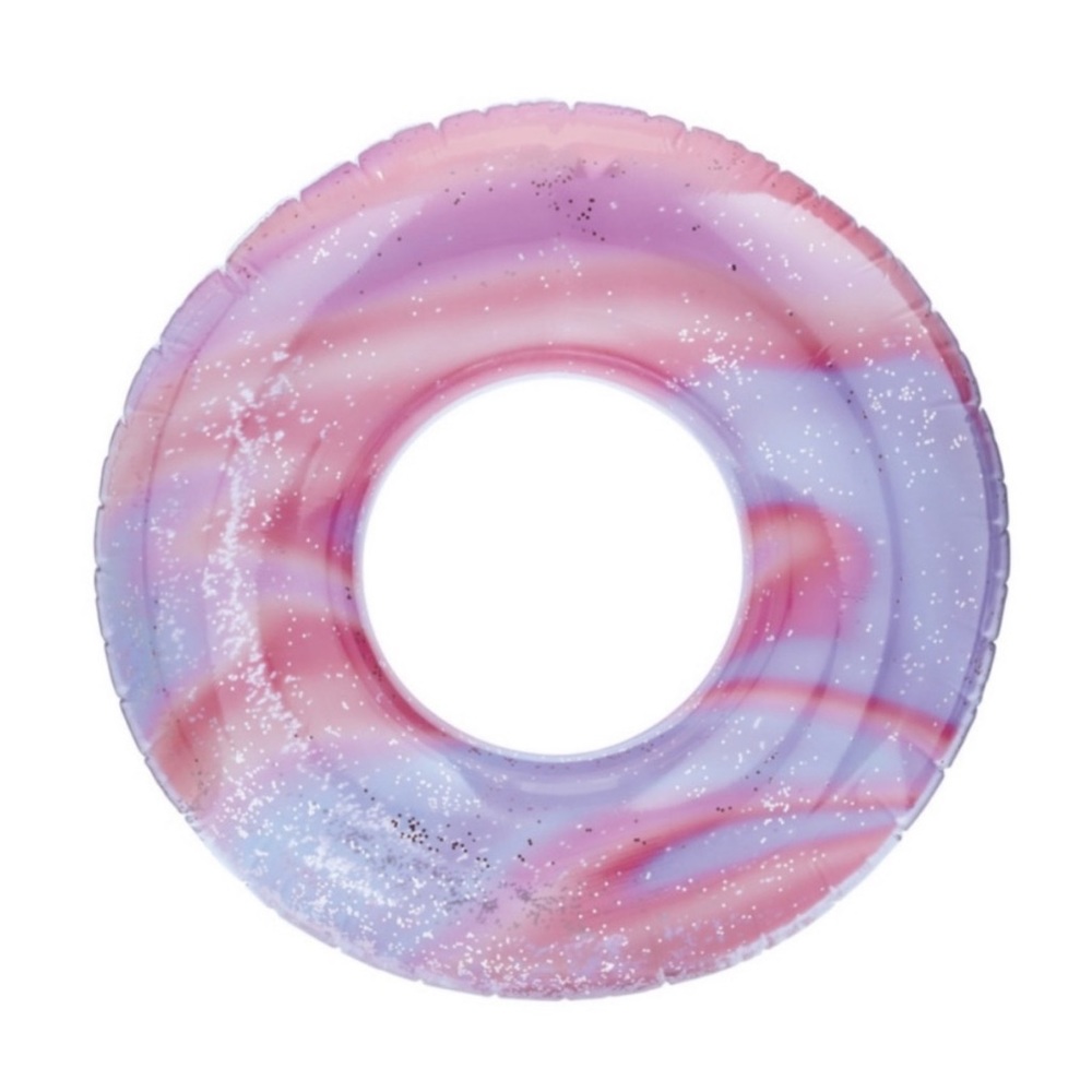 Ulta Beauty Glittery Doughnut Round Pool Float Pink Purple FACTORY WRAPPED